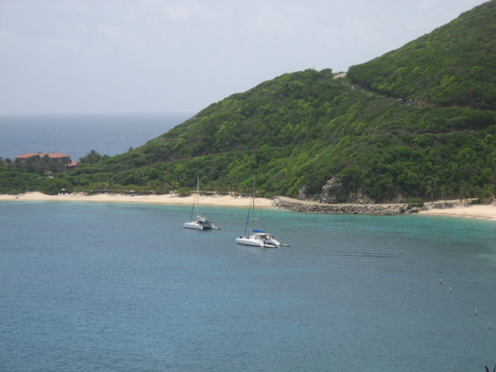 Peter Island's Deadman's Bay is a popular  scuba diving and sport fishing