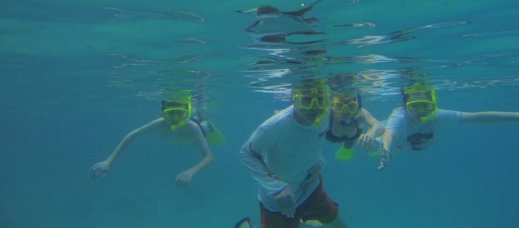 Family fun snorkeling