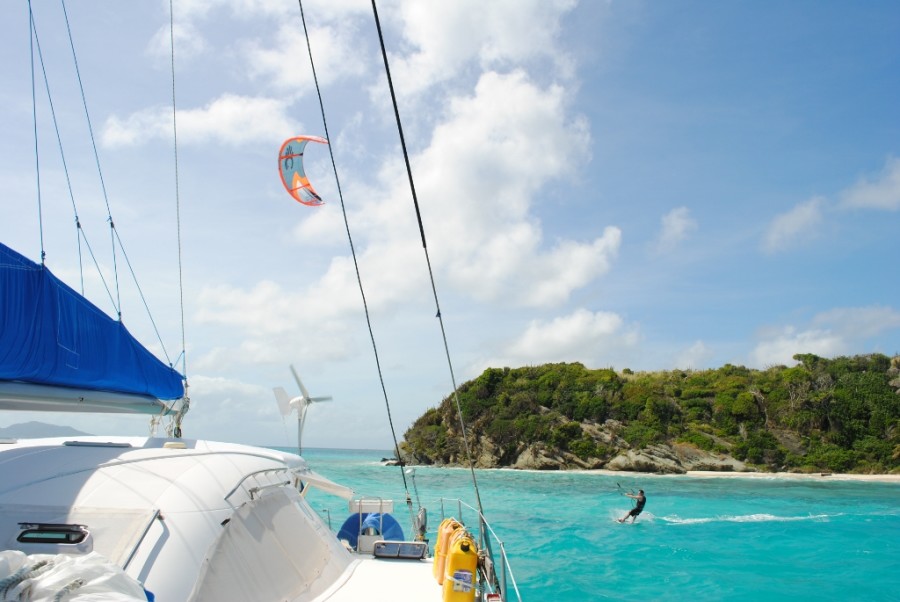 Kite-boarding in the Grenadines