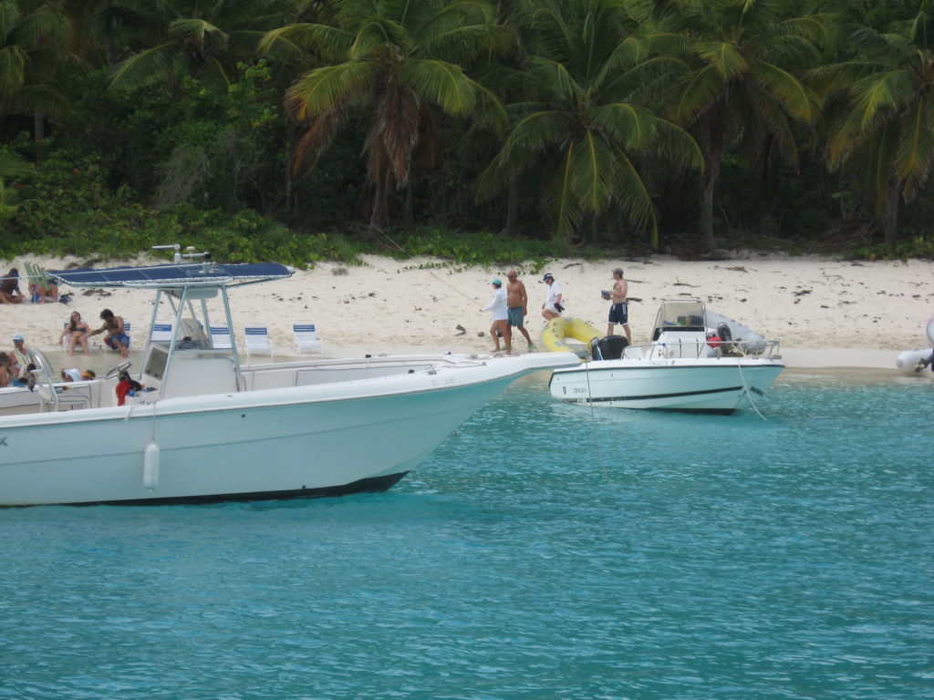 White bay, Jost Van Dyke. Virgin Islands yacht charter itinerary