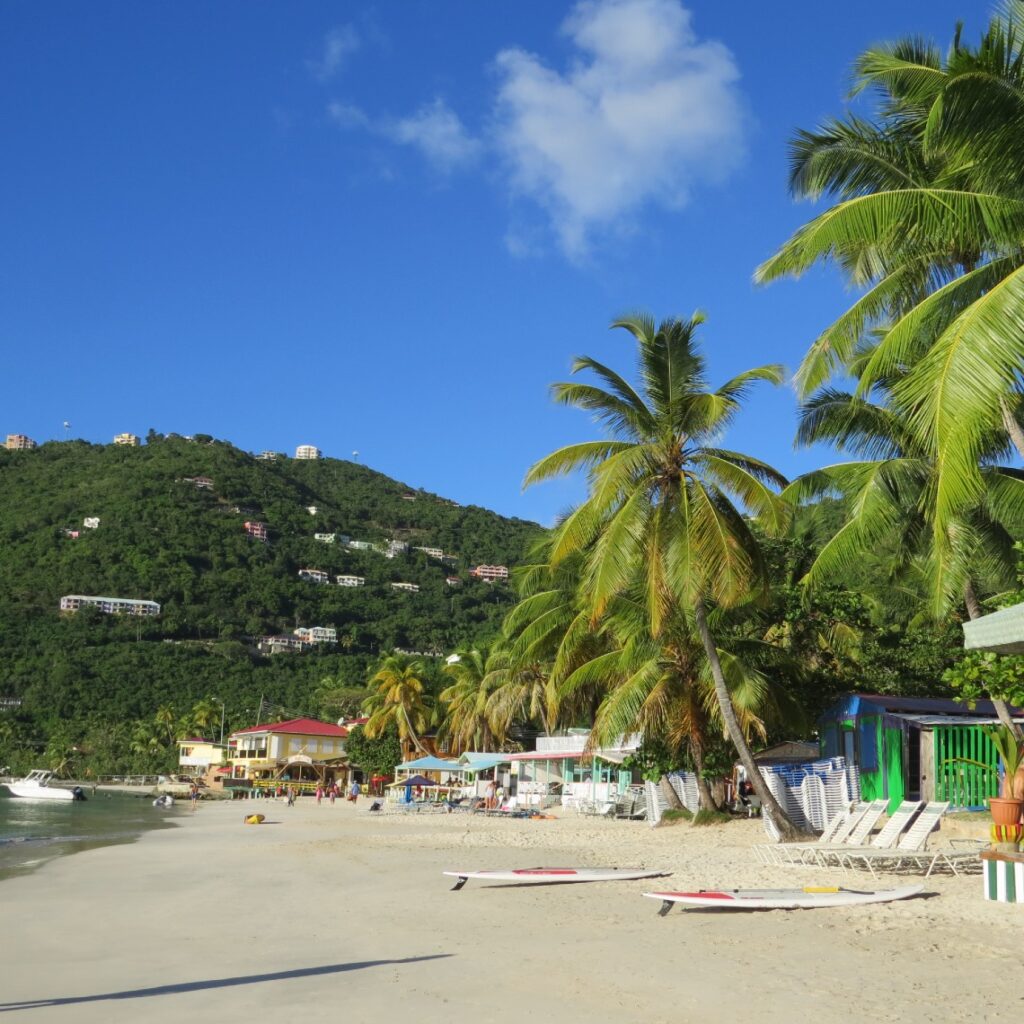 White sandy beach at Cane Garden Bay in Tortola