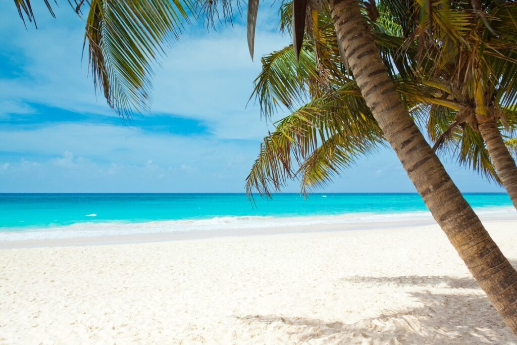Barbuda, beautiful white-sand beaches, seasonally pink, and crystal clear sea