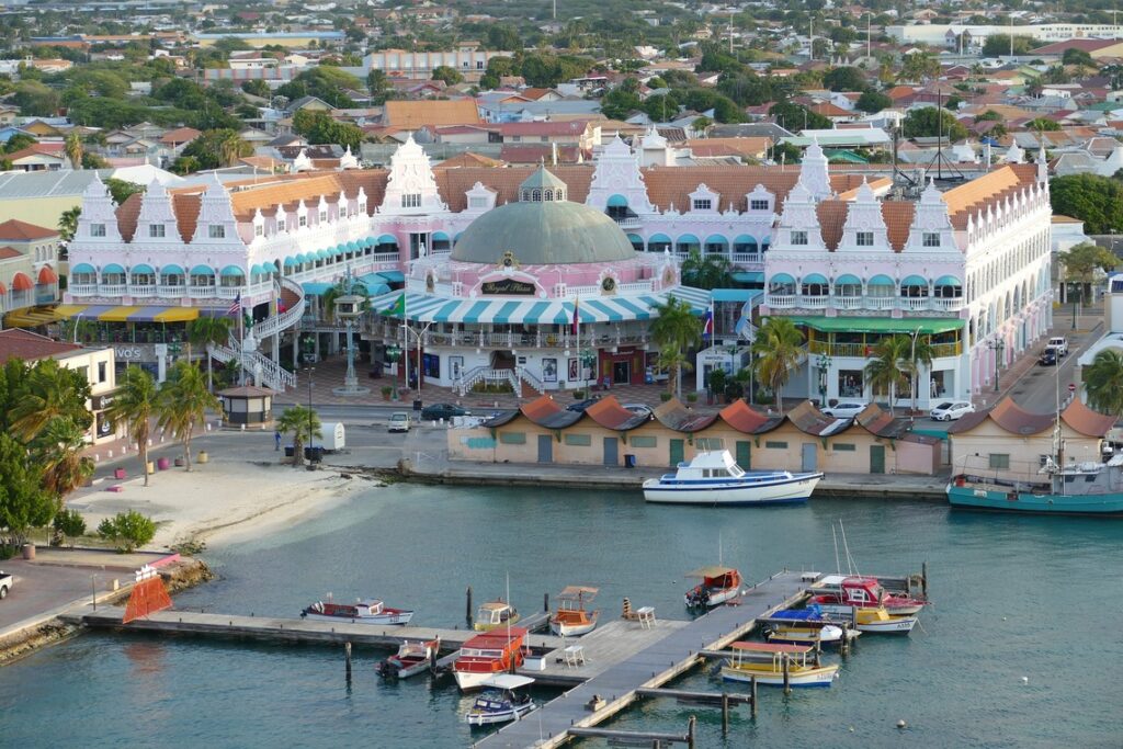 A marina  in Oranjestad, Aruba - ABC islands
