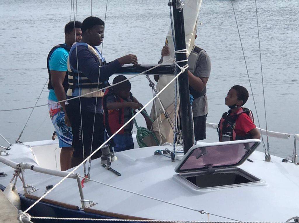 KATS' kids learning to sail.