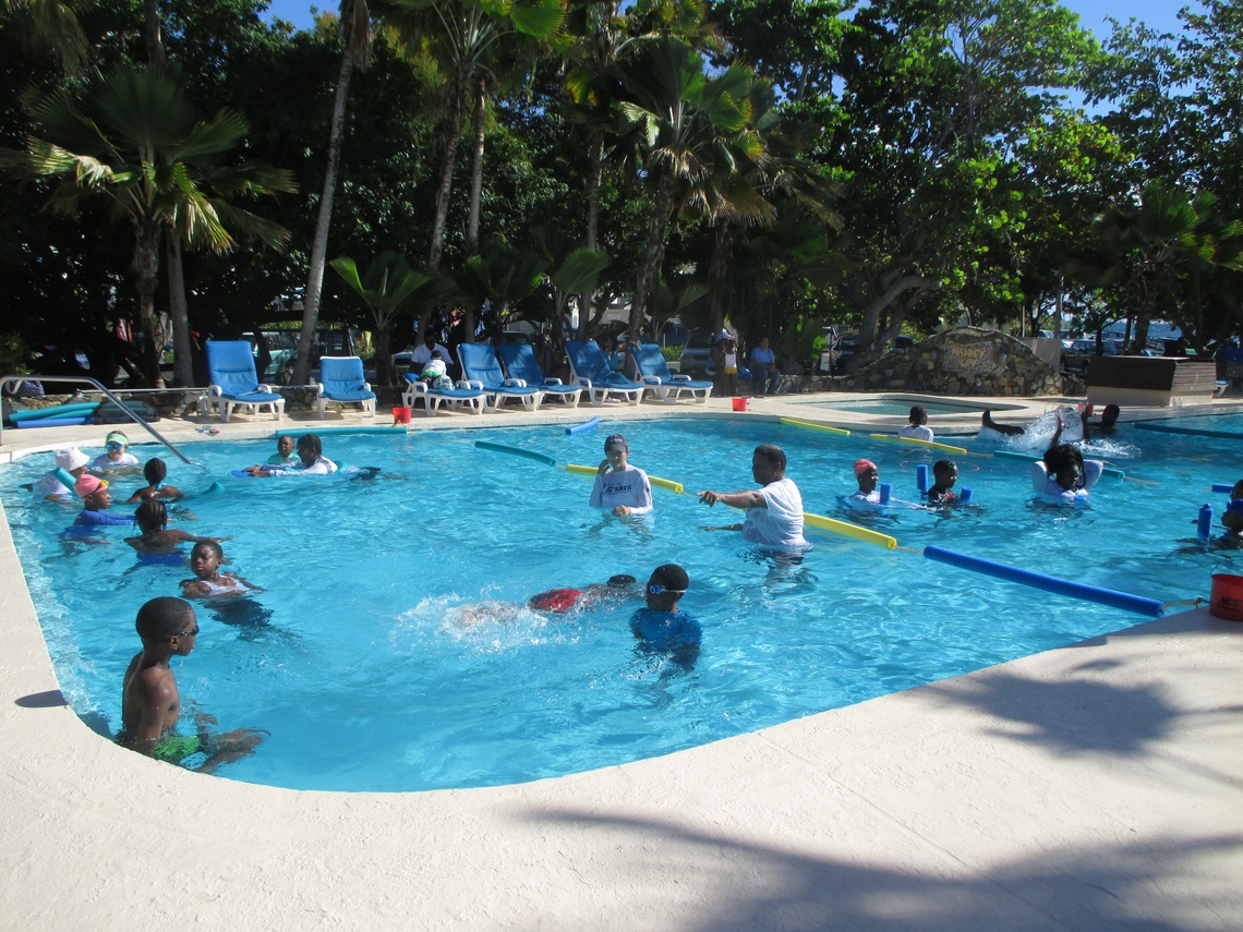 British Virgin Islands Kids at the Sea during the learn to swim program