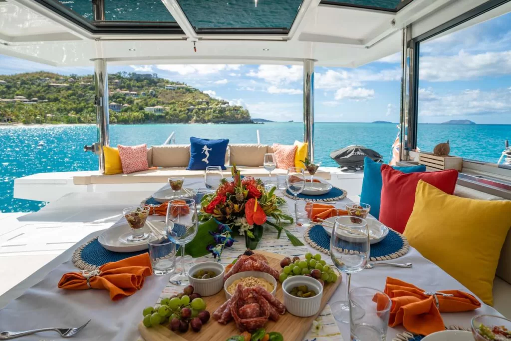 All-inclusive food aboard BIG NAUTI Catamaran Charter