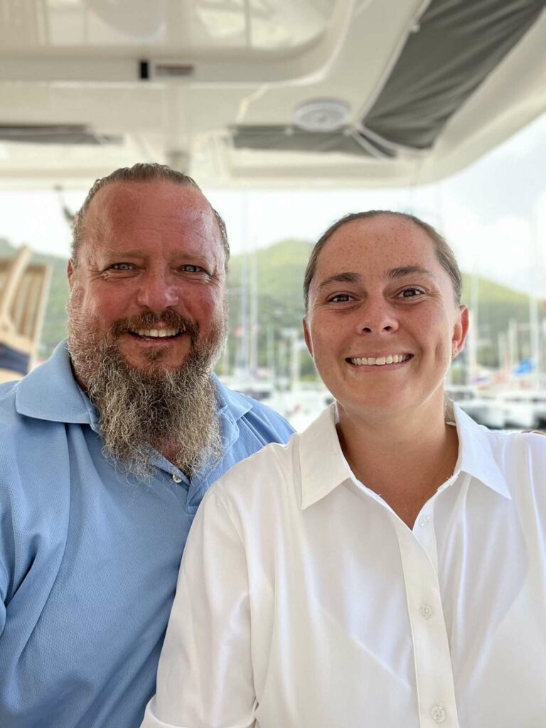 Captain Rob & Chef Becky of Virgin Islands Yacht Charter Foxy Lady