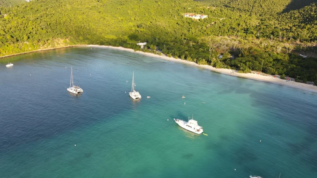 Yachts anchored at Francis Bay US Virgin Islands
