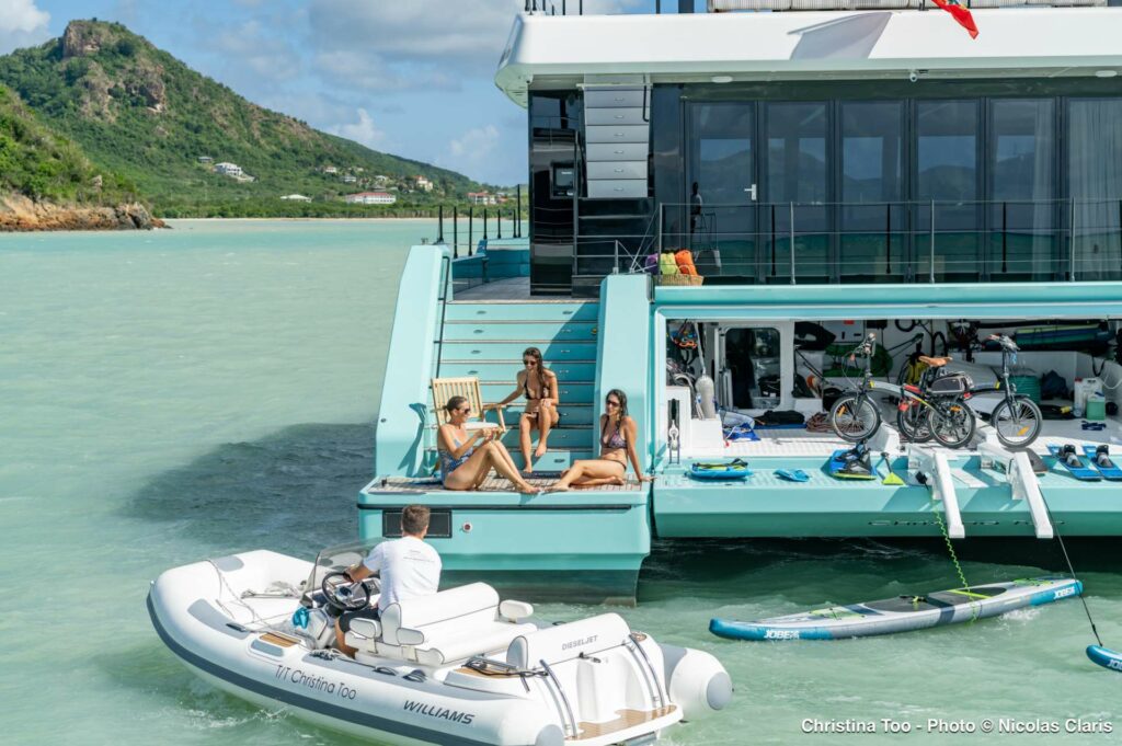Christina Too Power Catamaran - Antigua Power Catamaran Charters