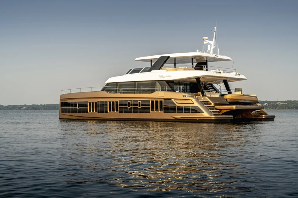 SOL 80 - eco friendly luxury yacht. Power Catamaran