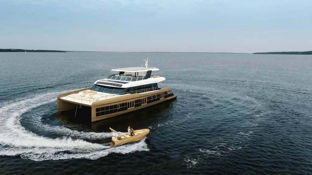 SOL 80 all electric power catamaran - eco friendly luxury yacht