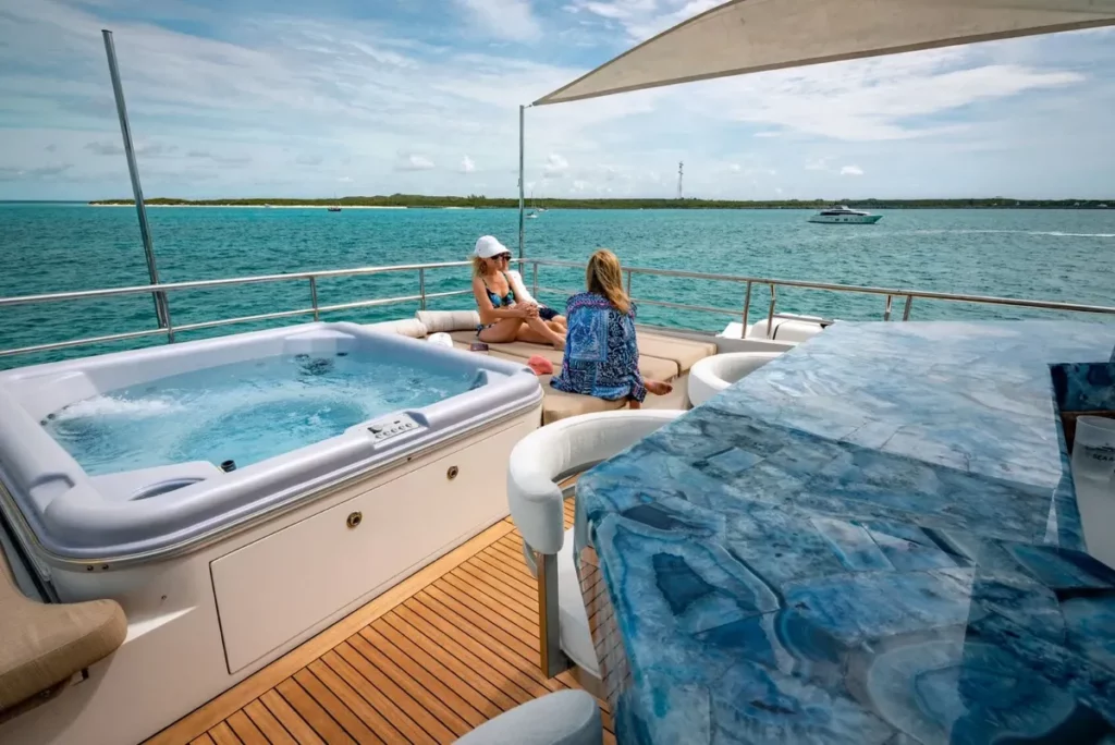 onboard jacuzzi - luxury bvi yacht charter