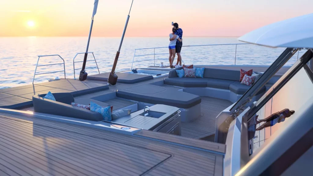 lounge area with seaview - Fountaine Pajot 80